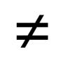 Not equal